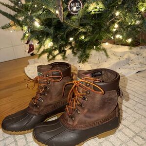 L.L. Bean Brown Leather Winter Boots